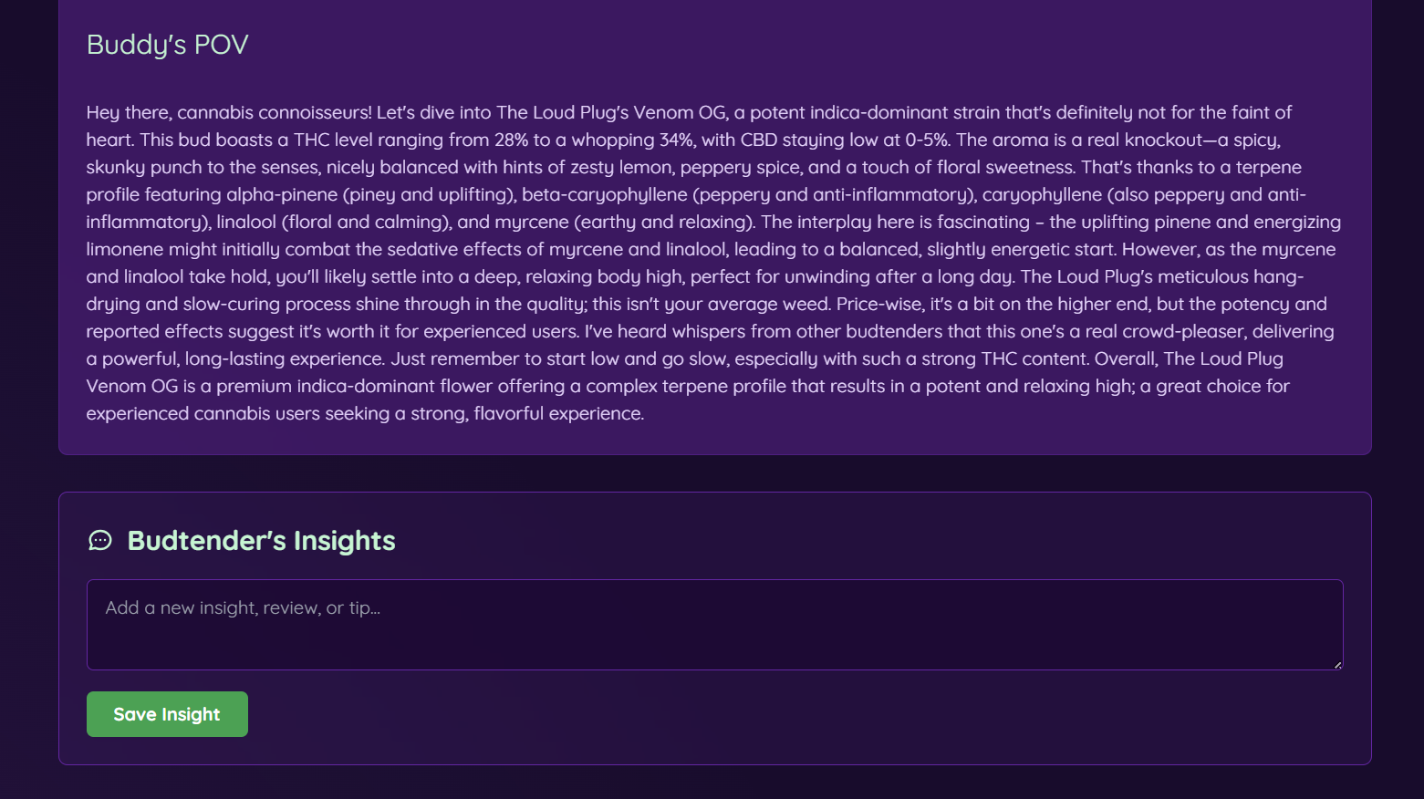 AI-Powered Buddy's Insights